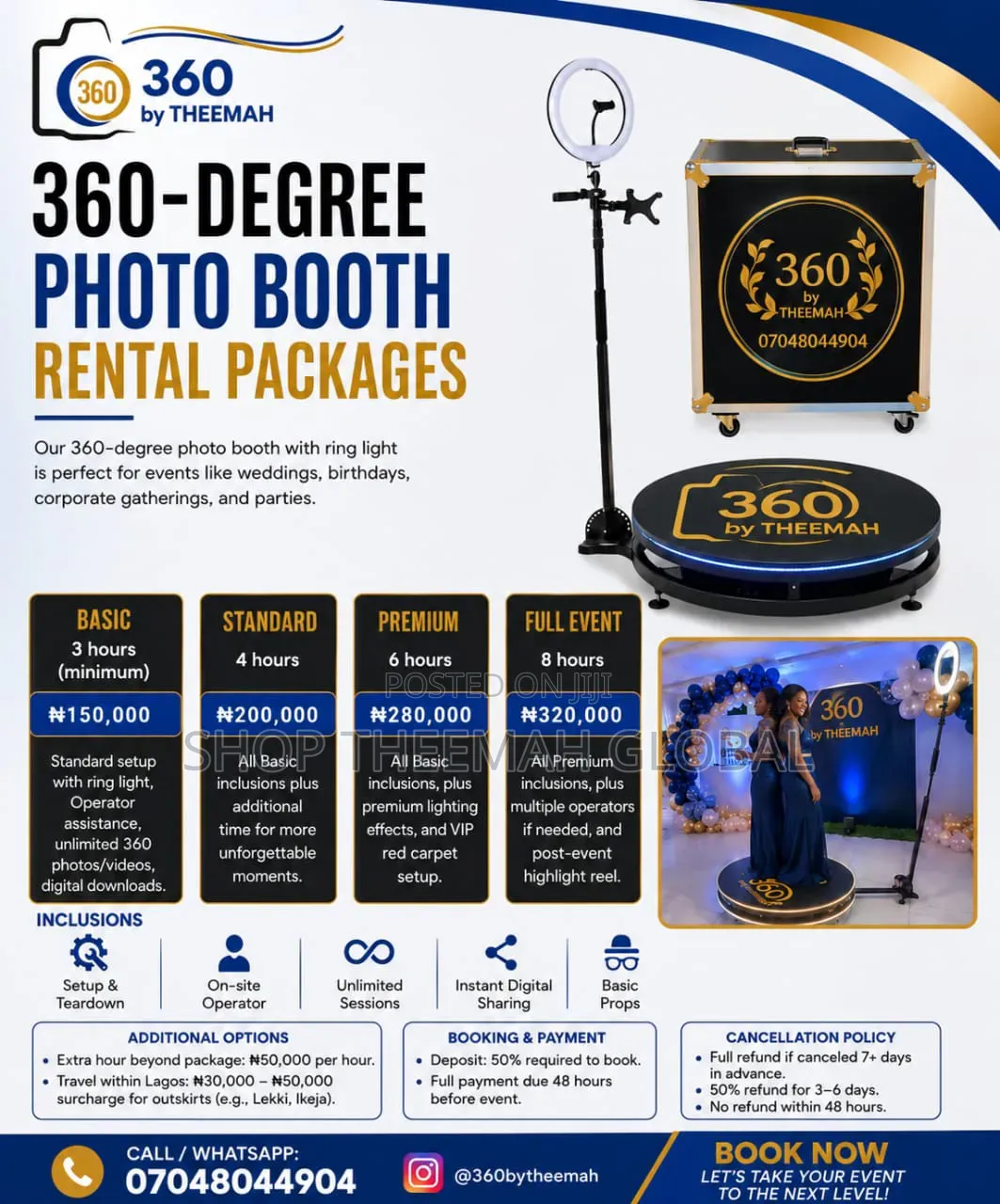 360° Photo Booth, 150cm