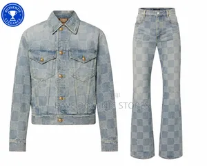 Original Luxury Louis Vuitton Monogram Denim Suit Now Available