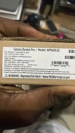 New Laptop Samsung Galaxy Book6 Pro 16GB Intel Core Ultra 7 SSD 1T