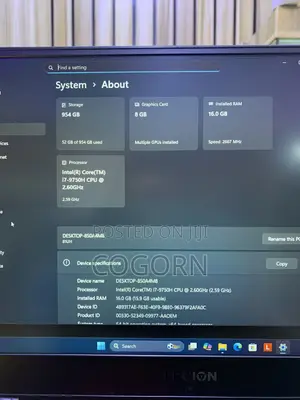 Laptop Lenovo Legion Y740 16GB Intel Core i7 SSD 1T