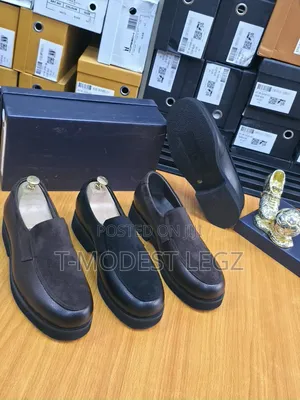 Men's Designer Suede-Panel Platform Slip-on Loafers