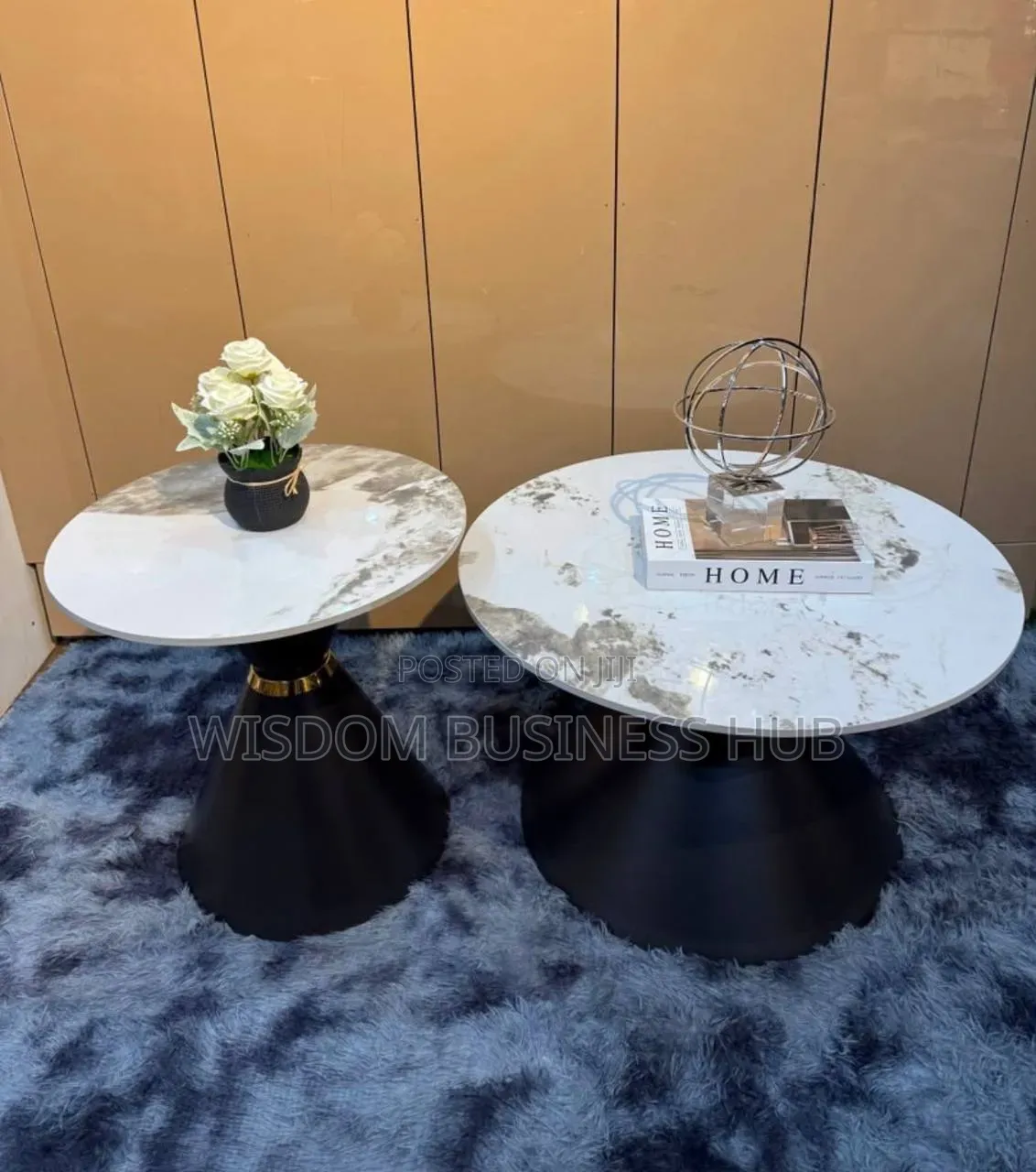 2-Piece Mable Top Center Table