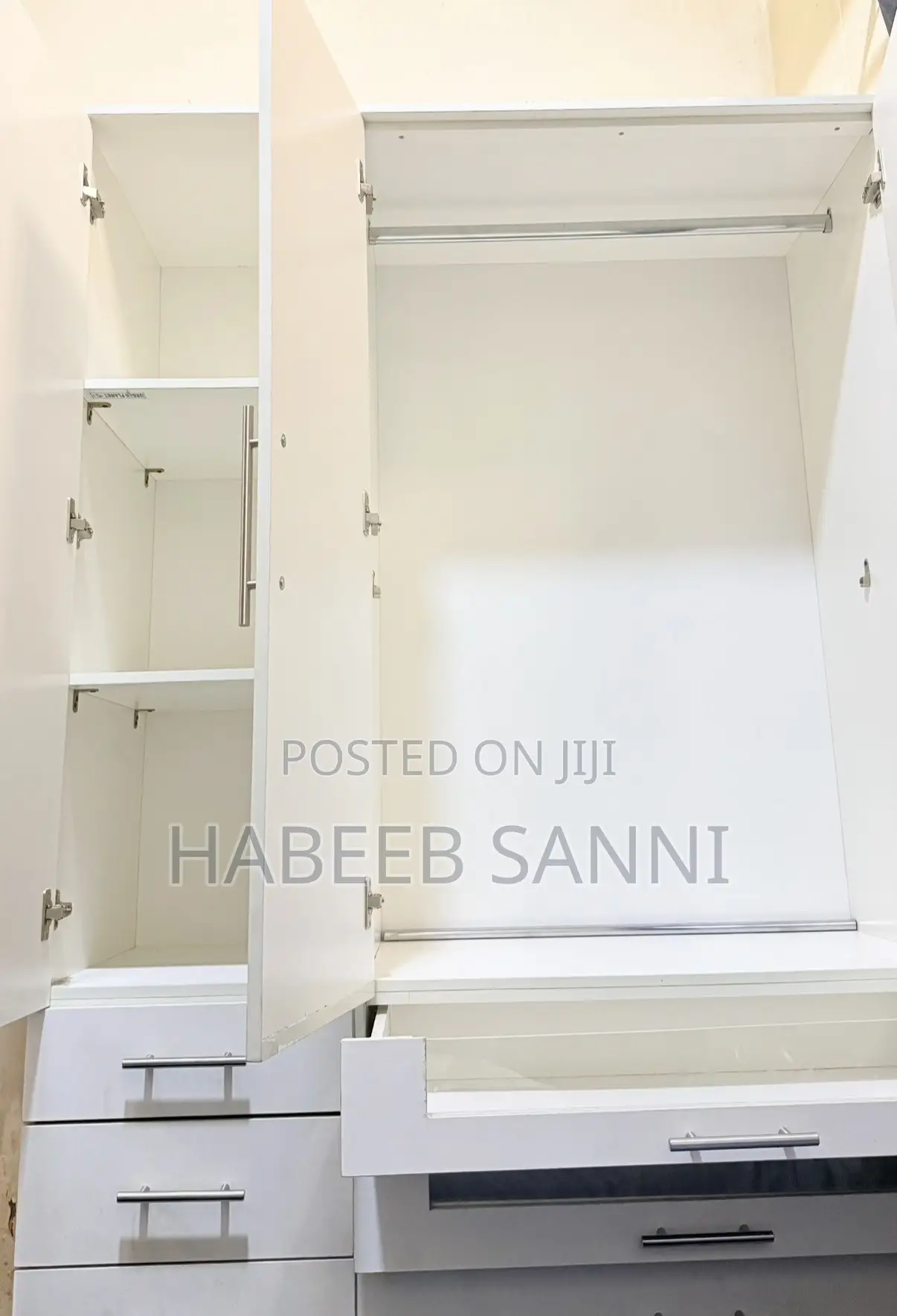4 by 6.5 Ft All-White Wardrobe