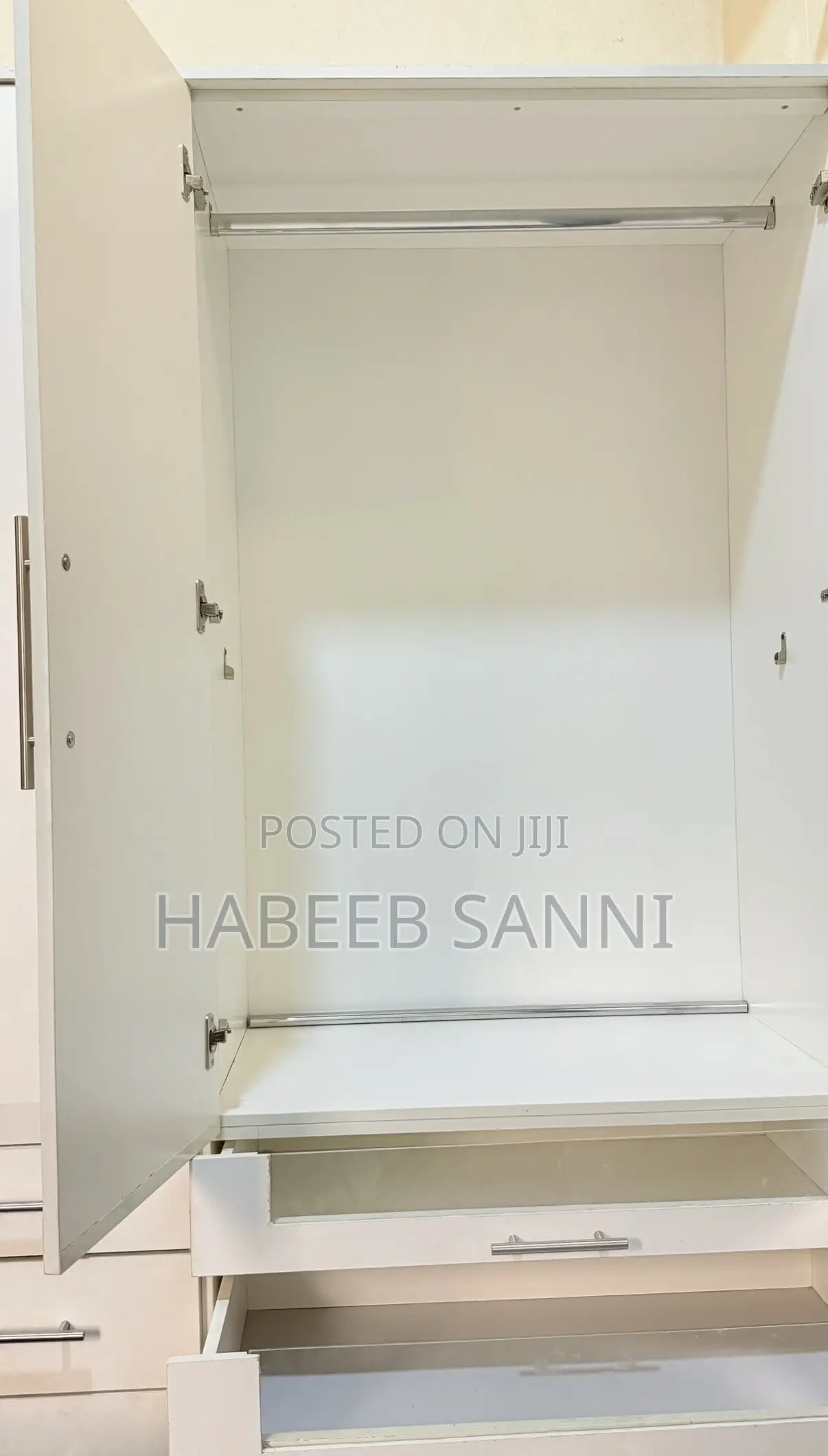 4 by 6.5 Ft All-White Wardrobe