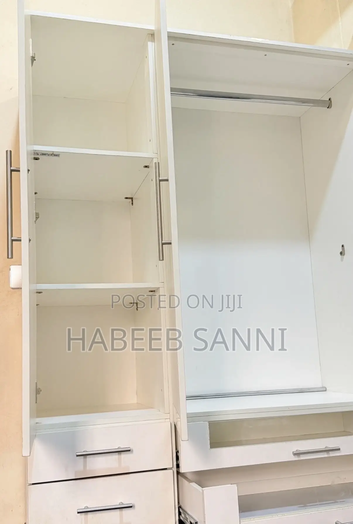 4 by 6.5 Ft All-White Wardrobe