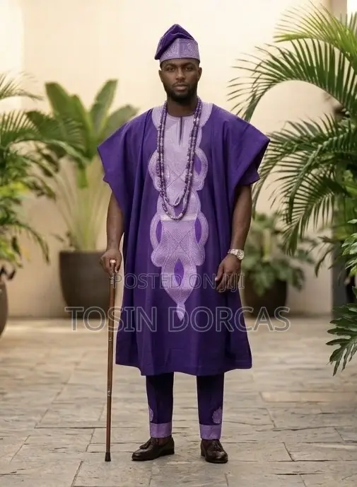 New Aso Oke Complete Set for a Man