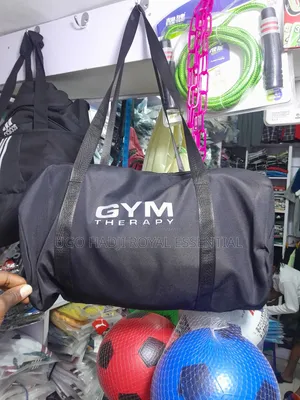 Portable Gym Therapy Black Sport Duffel Bag With Strap