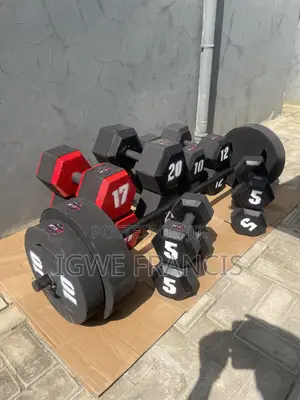 Quality Dumbbells Barbells. 5kg, 10kg, 12kg, 15kg, 17kg 20kg