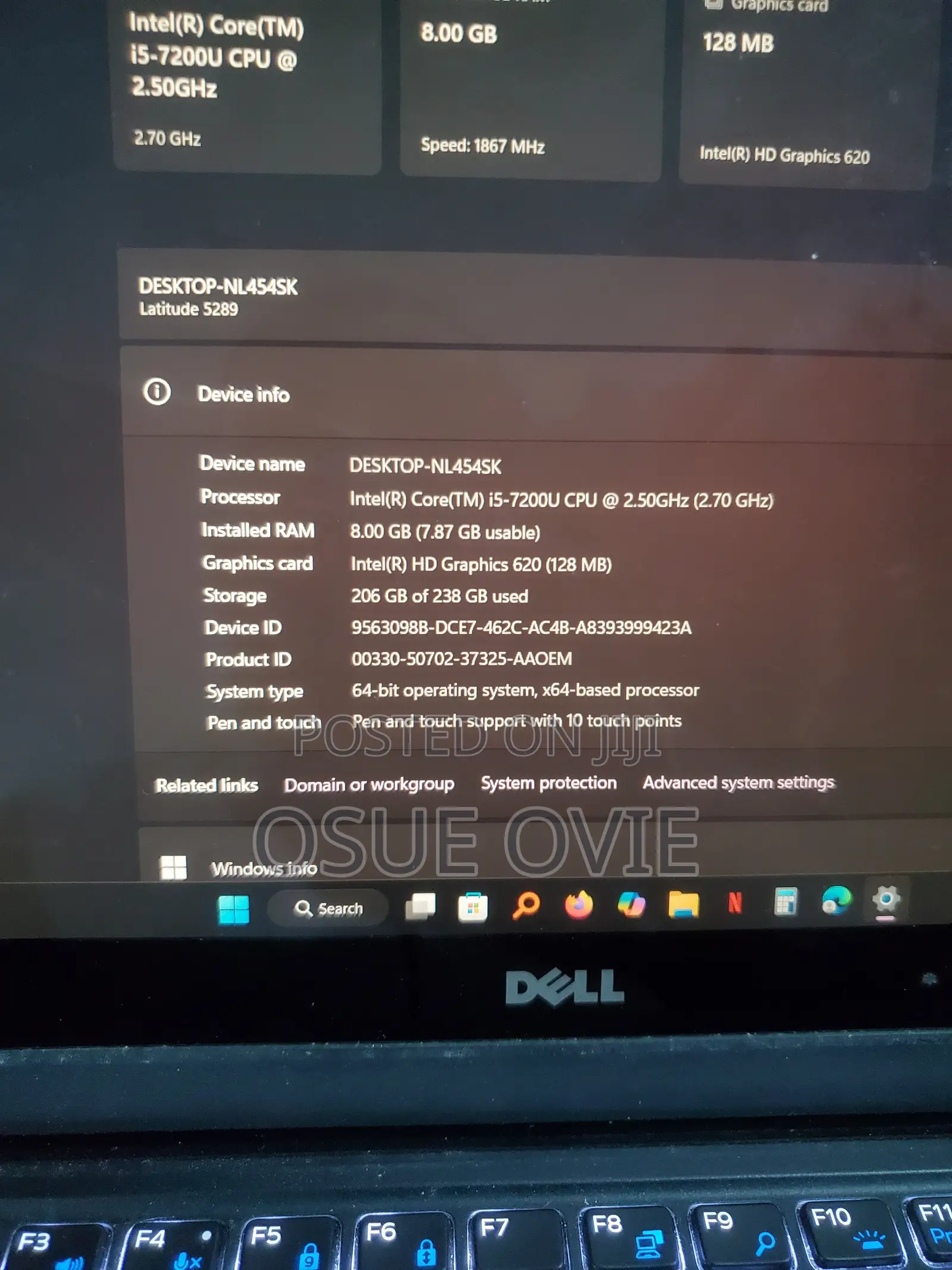 Laptop Dell Latitude 5289 8GB Intel Core i5 SSD 256GB