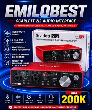 Scarlett 2i2 Audio Interface Focurite Soundscard