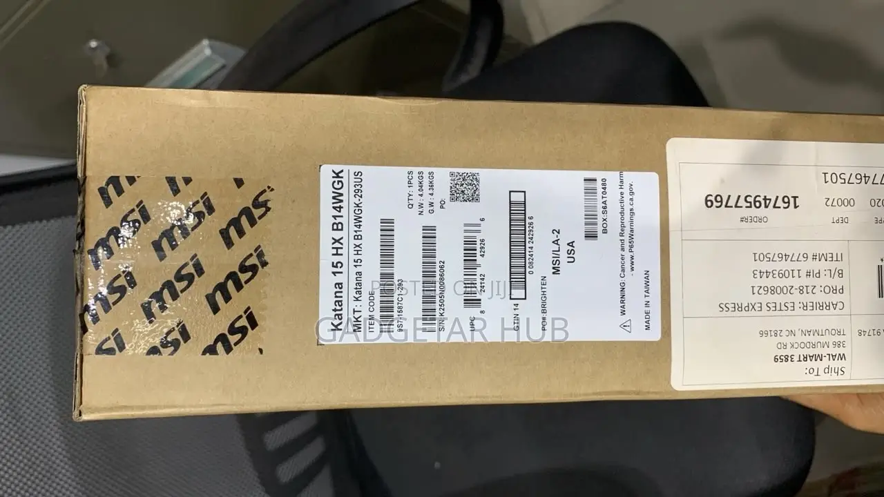 New Laptop MSI Katana 15 16GB Intel Core i7 SSD 1T