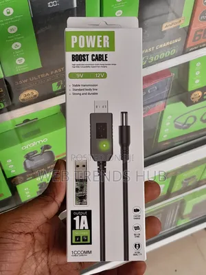Power Boost USB-A to DC 5.5mm Step-Up Router Cable