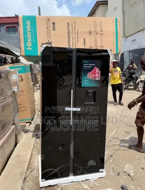 Brand New Hisense Side-Side 514l Fridge>black Mirror>water Dispenser>