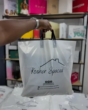 Custom Printed Large Loop Handle Nylon Bags for Boutique Retail