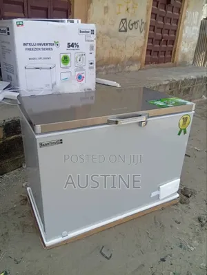 Brand New Scanfrost Inverter Chest Freezer>320litter>silver Colour