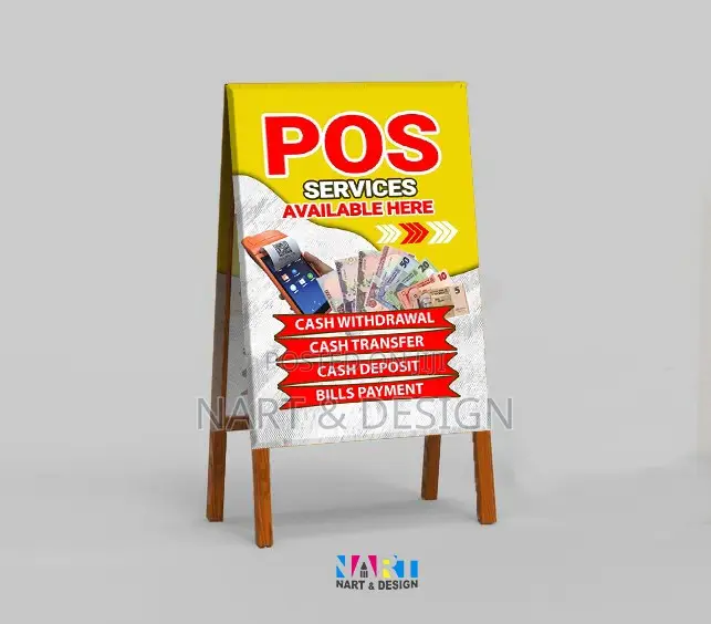 POS Banner + Stand + Design and Printing (Get It Today)