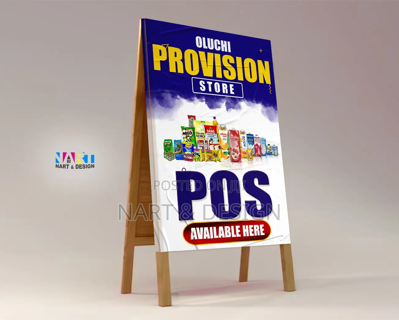 POS Banner + Stand + Design and Printing (Get It Today)