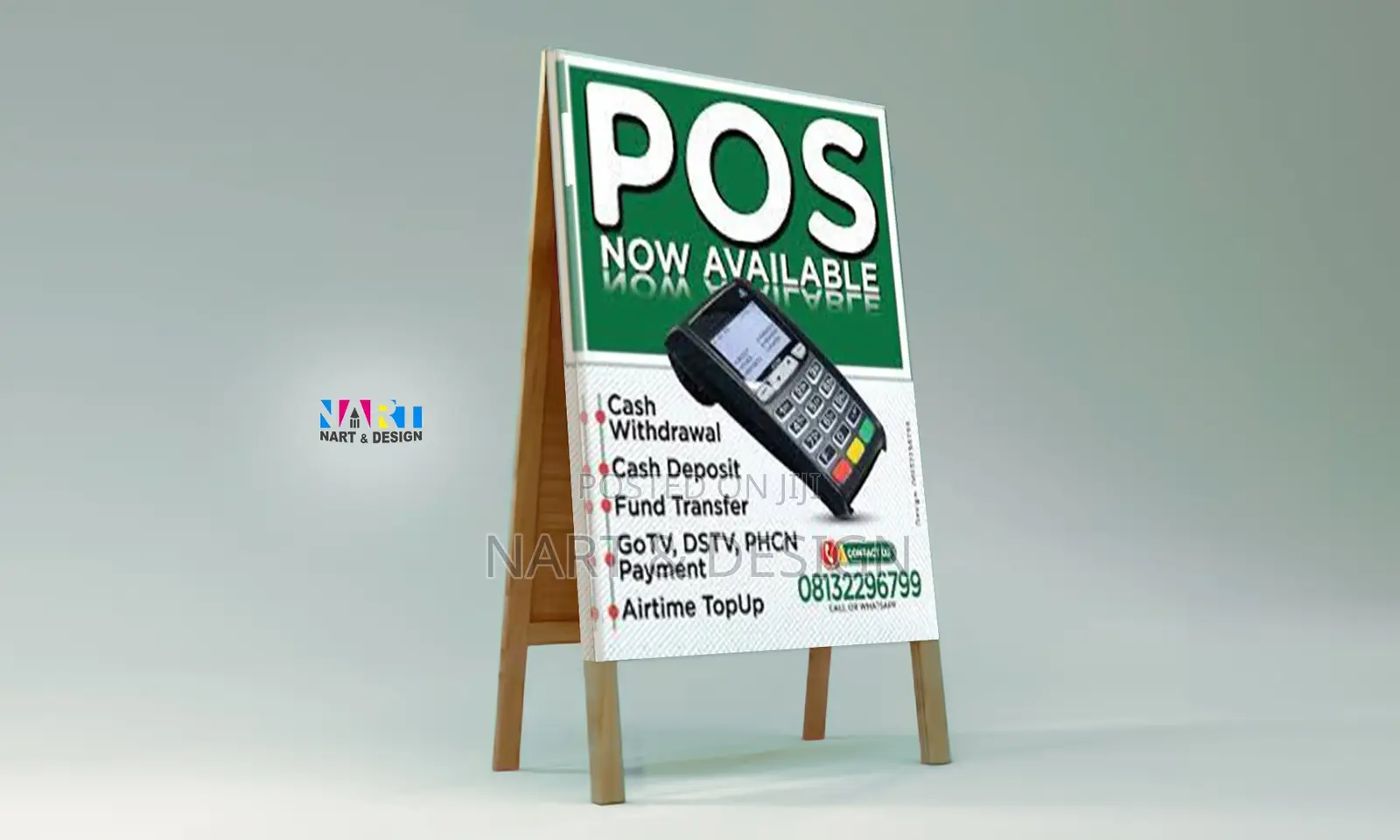 POS Banner + Stand + Design and Printing (Get It Today)