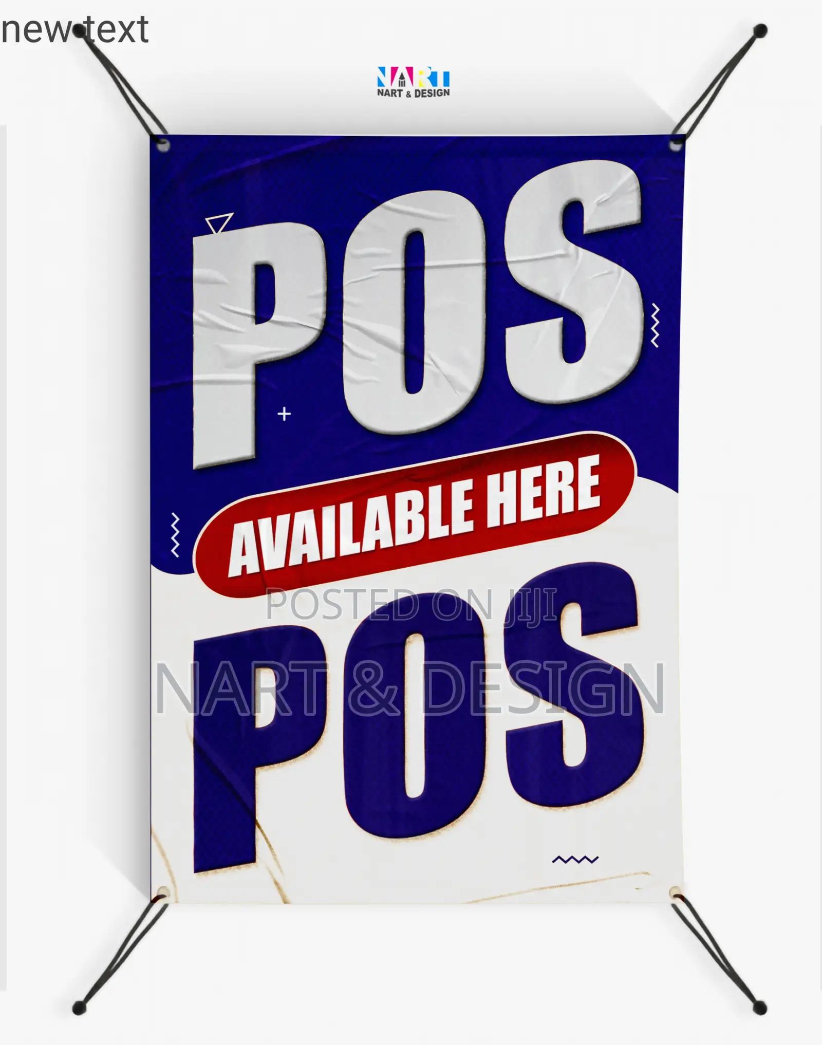 POS Banner + Stand + Design and Printing (Get It Today)