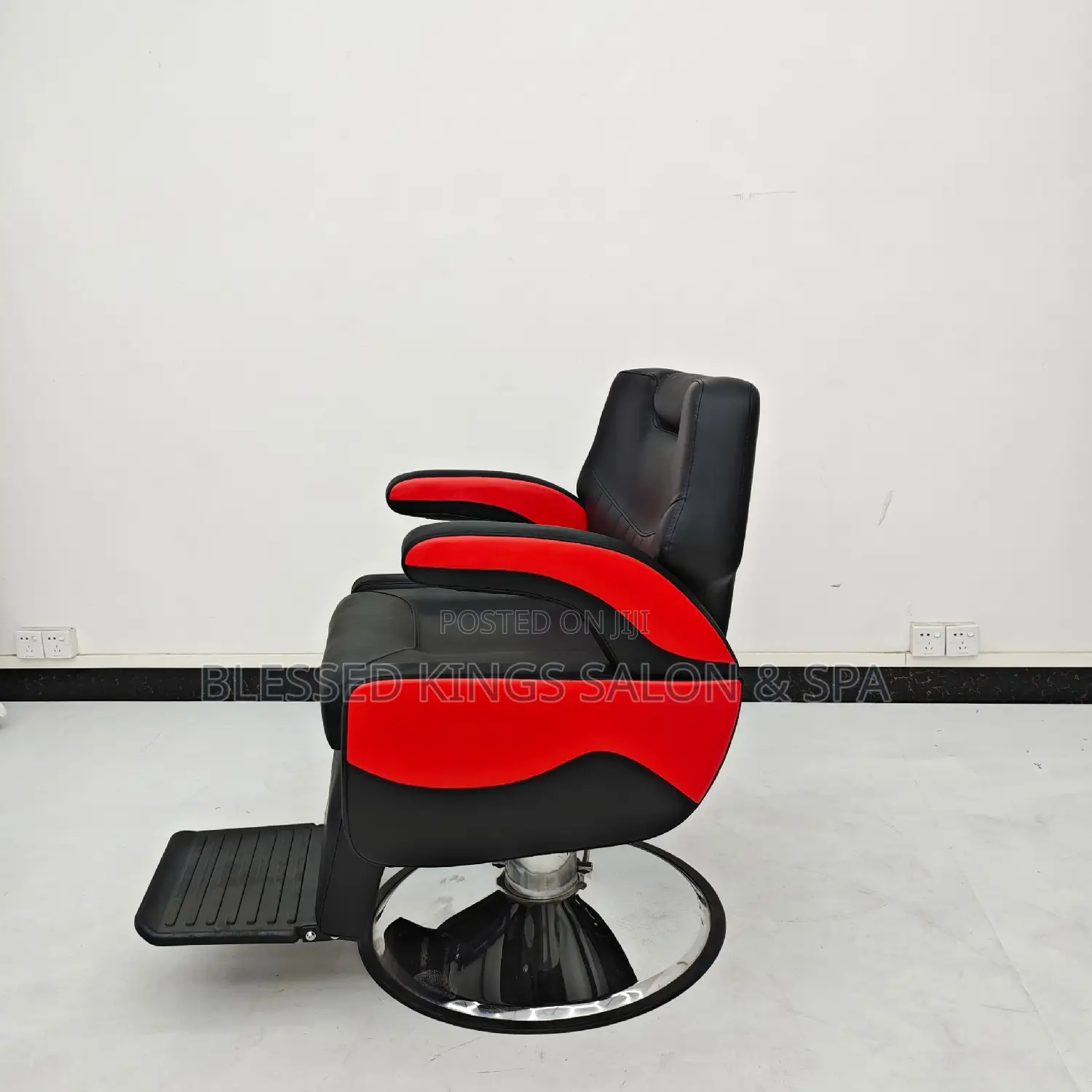 Red and Black Barbing Chairs