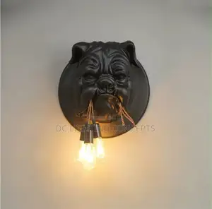 Nordic Creative Retro Dog Head Led Wall Light.
