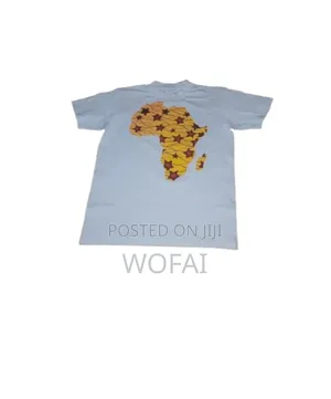 White Polo With a Bold DTF Ankara Pattern