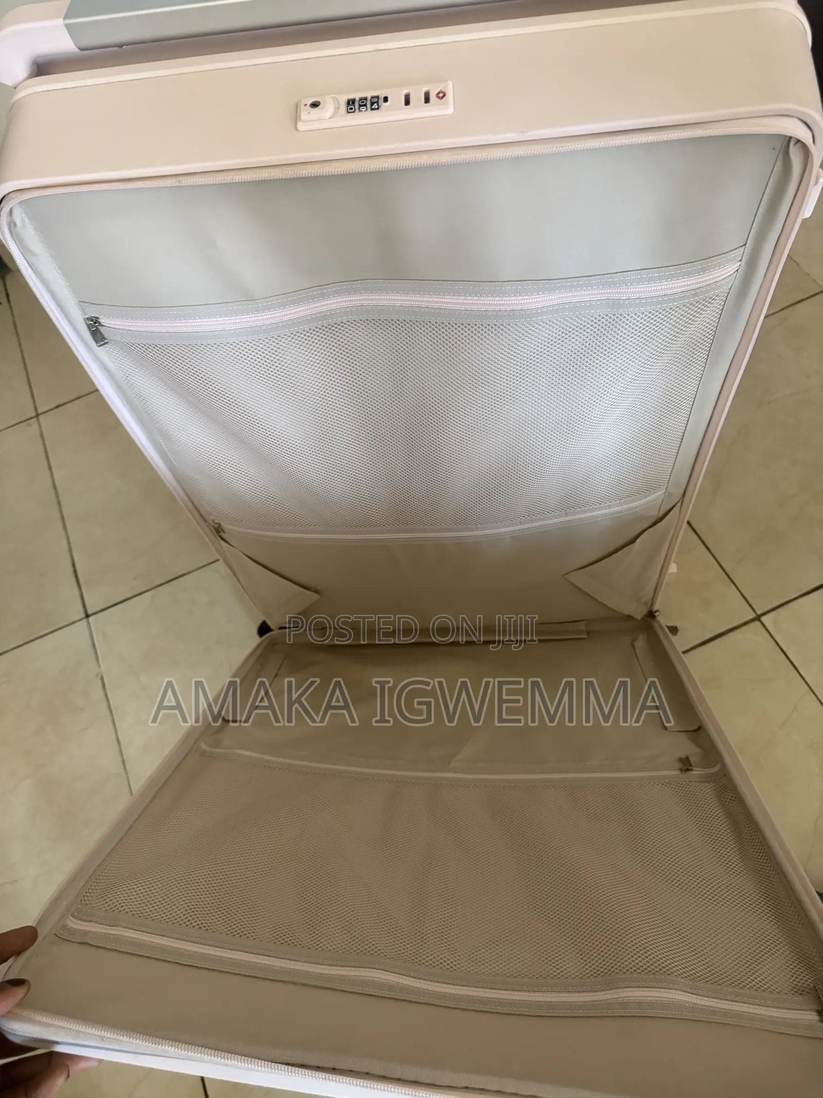 Beautiful Pink Large Double Sided Rolling Suitcase