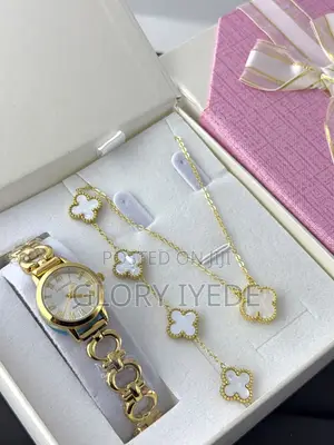 Female Wristwatch, Necklace and Bracelet