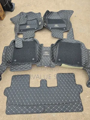 Ford Explorer Double Layer Tile Customized Floor Mat With Logo 3 Rows