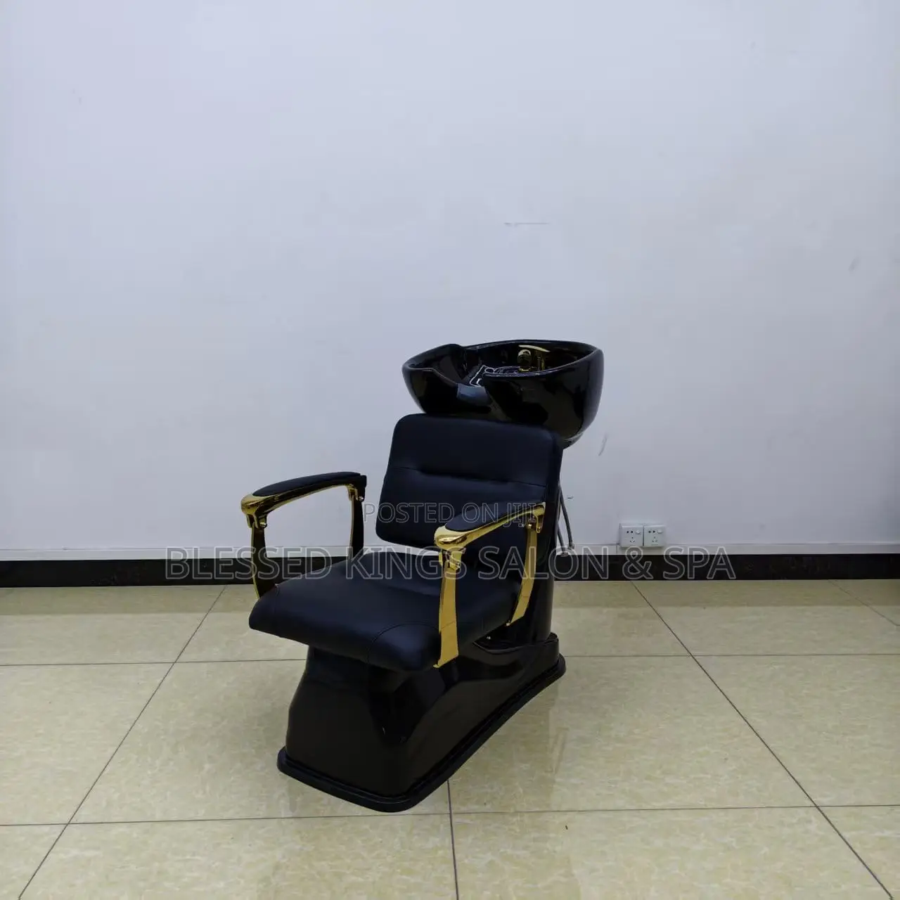 Gold Taps Shampoo Chairs