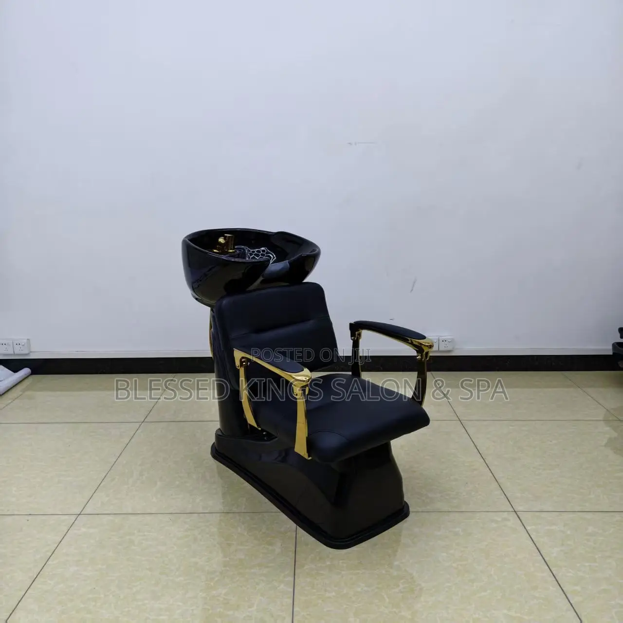Gold Taps Shampoo Chairs