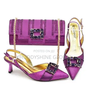Purple Bag Purse and Shoe Combo