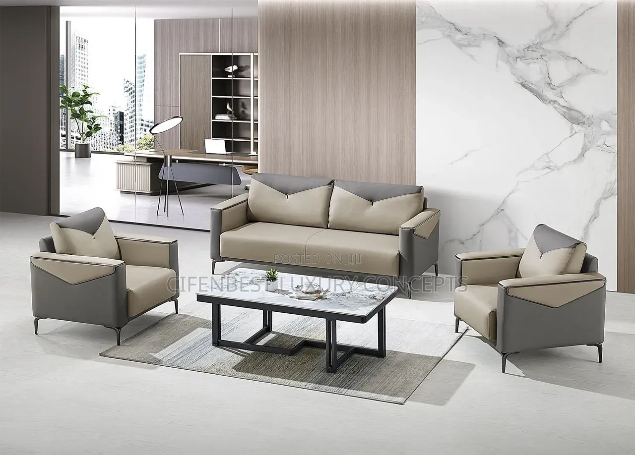 Five Seaters Mini Office/Home Leather Sofa