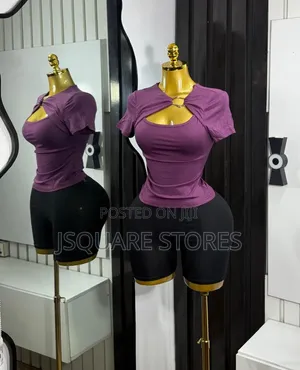 New Trend Open Chest Brooch Ladies Top