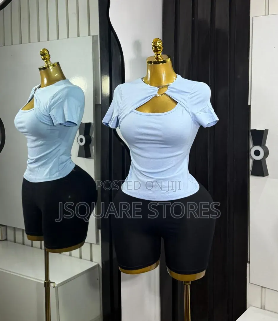 New Trend Open Chest Brooch Ladies Top