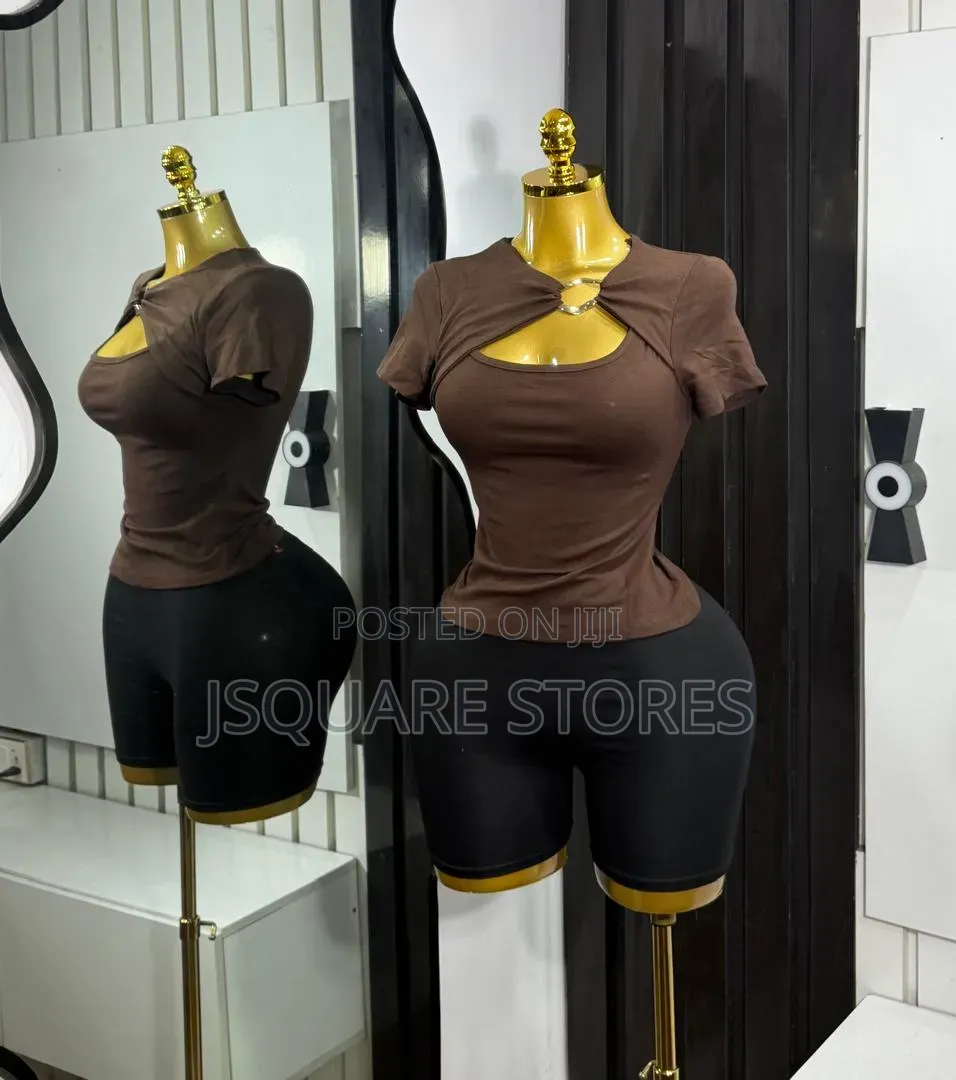 New Trend Open Chest Brooch Ladies Top