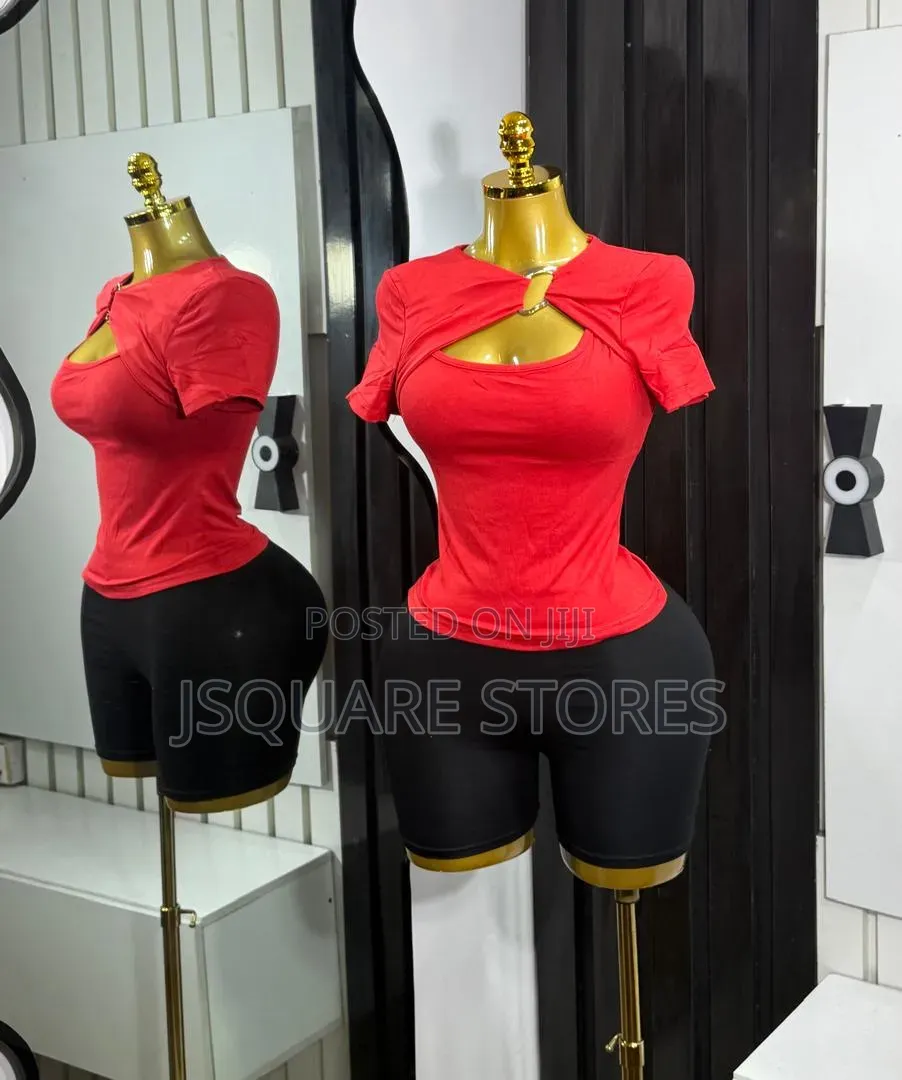New Trend Open Chest Brooch Ladies Top