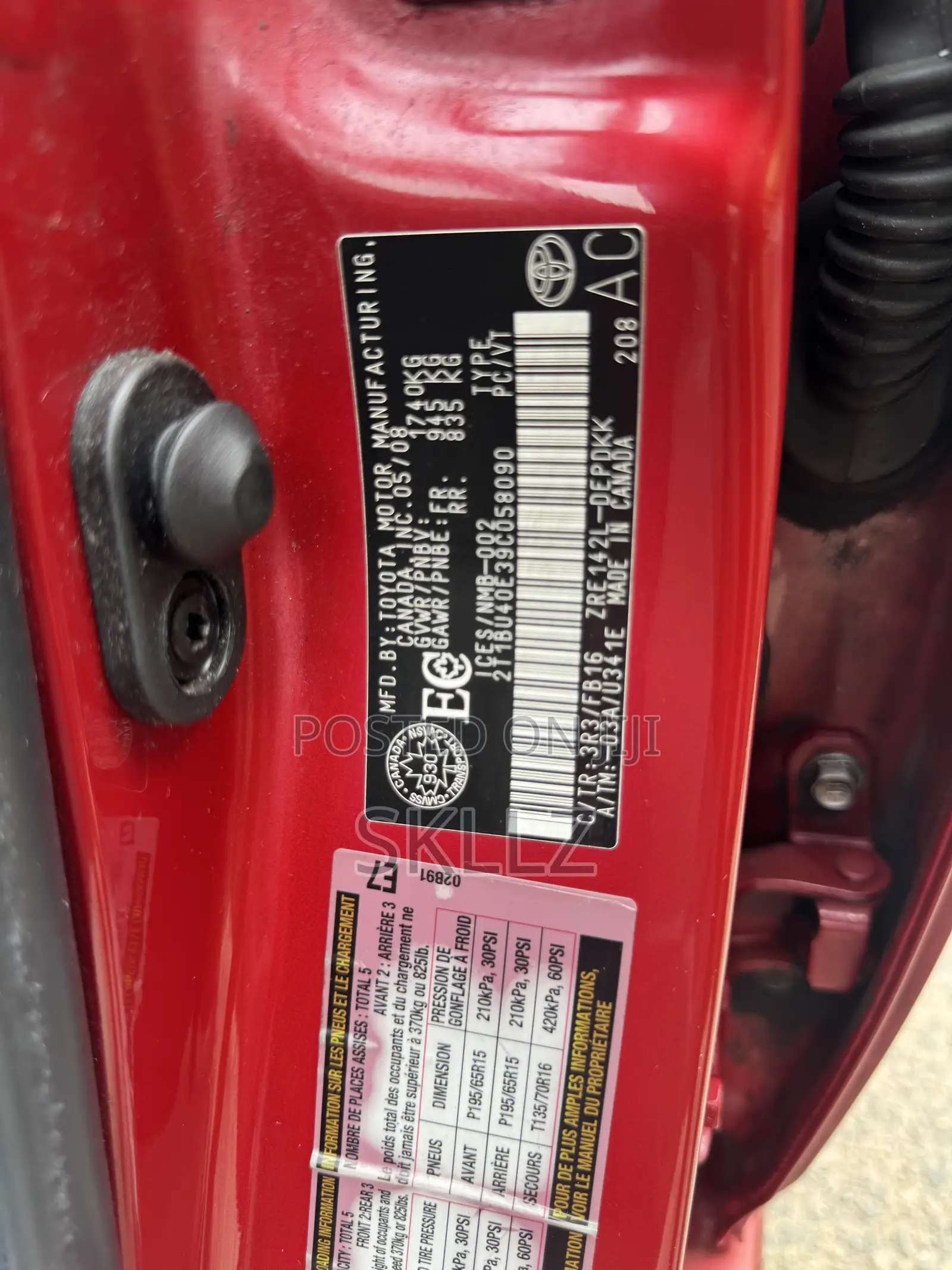 Toyota Corolla 2009 Red
