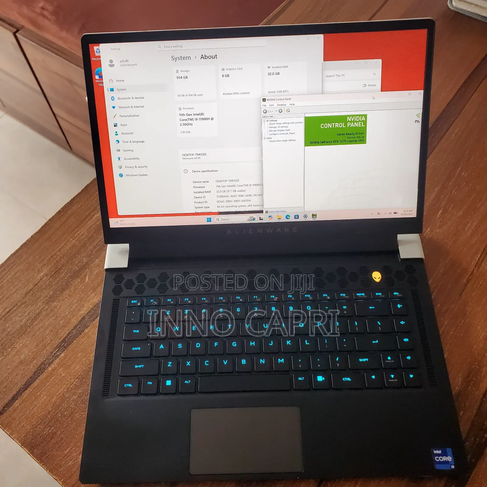 Laptop Alienware X15 R1 32GB Intel Core i9 SSD 1T
