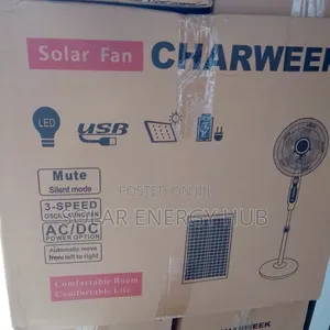 16inch Rechargeable Solar Fan Charweek
