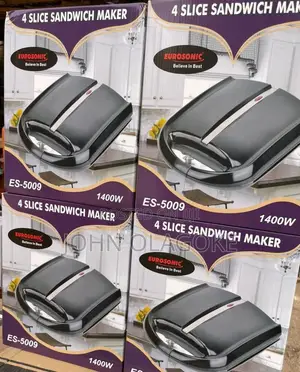Eurosonic 4 Slice Sandwich Bread Toaster Es-5009