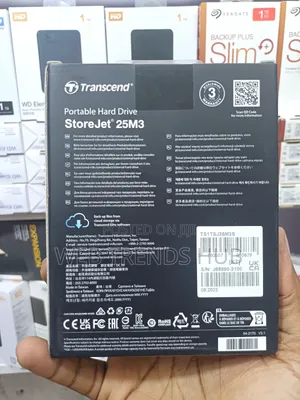 Brand New Transcend StoreJet 25M3 1TB External Hard Drive - USB 3.1