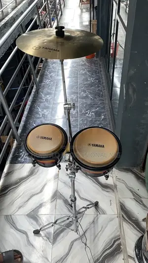 YAMAHA Big Bongos on Stand With Cymbal Mount