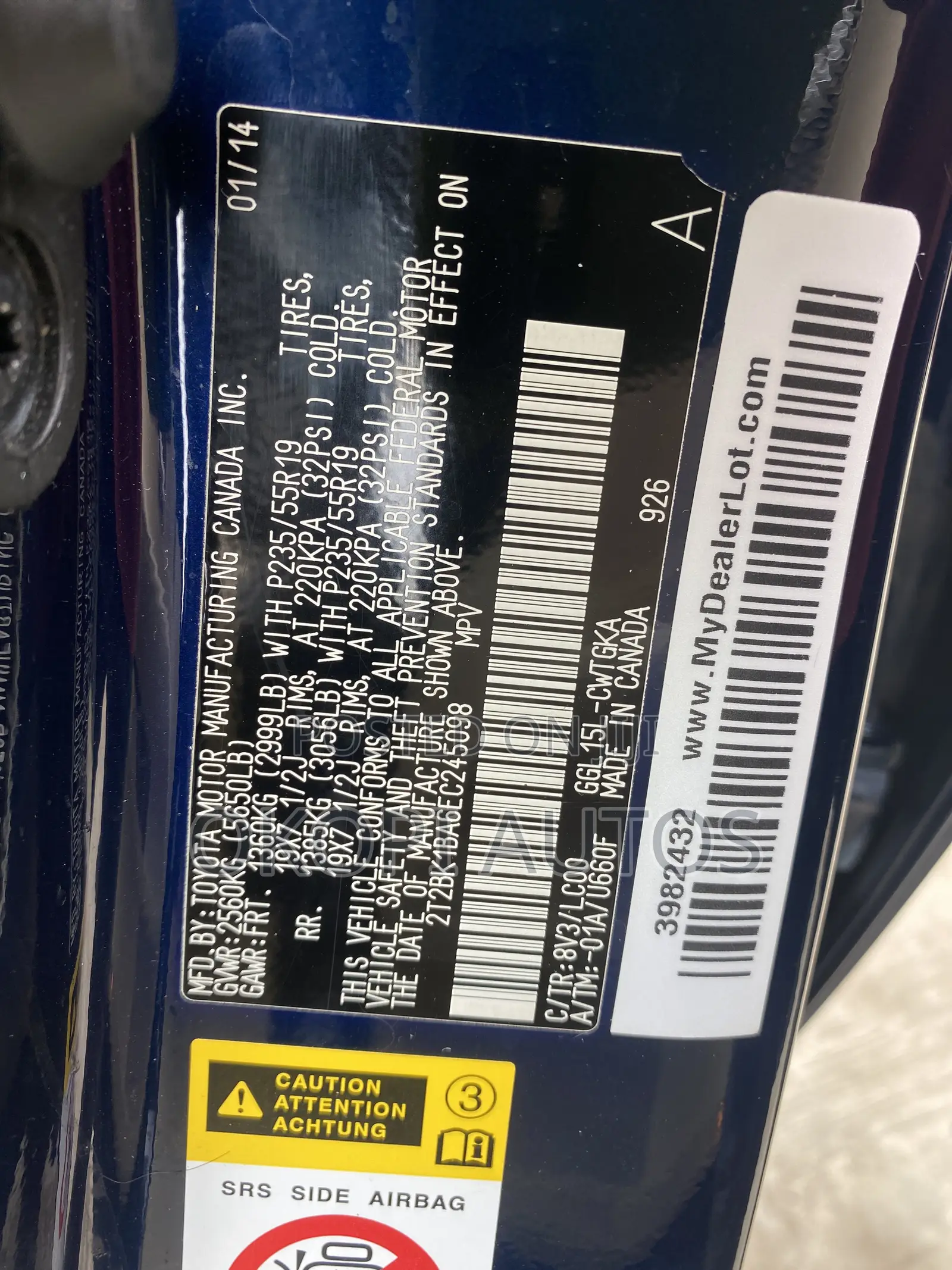 Lexus RX 2014 Blue