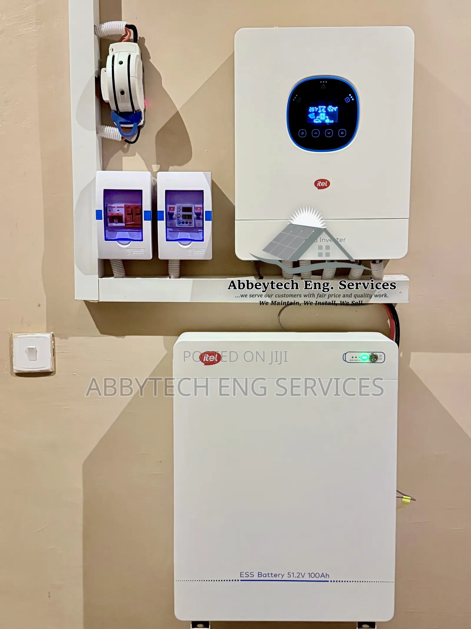 15kwh Lithium Battery || 6kva Inverter Complete Solar Installation