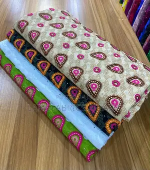 Beautiful Multi Color Voile Lace