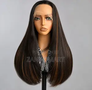 13 X 6 Pioneer Style Long Straight Highlighted Lace Front Wig