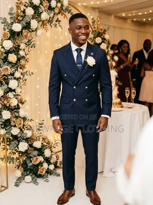 Sharp Double-Breasted Navy Blue Blazer That Makes You Look Like a King