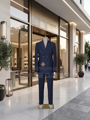 Double-Breasted Navy Suit Jacket Alert! Don’t Miss Out on the Deal!