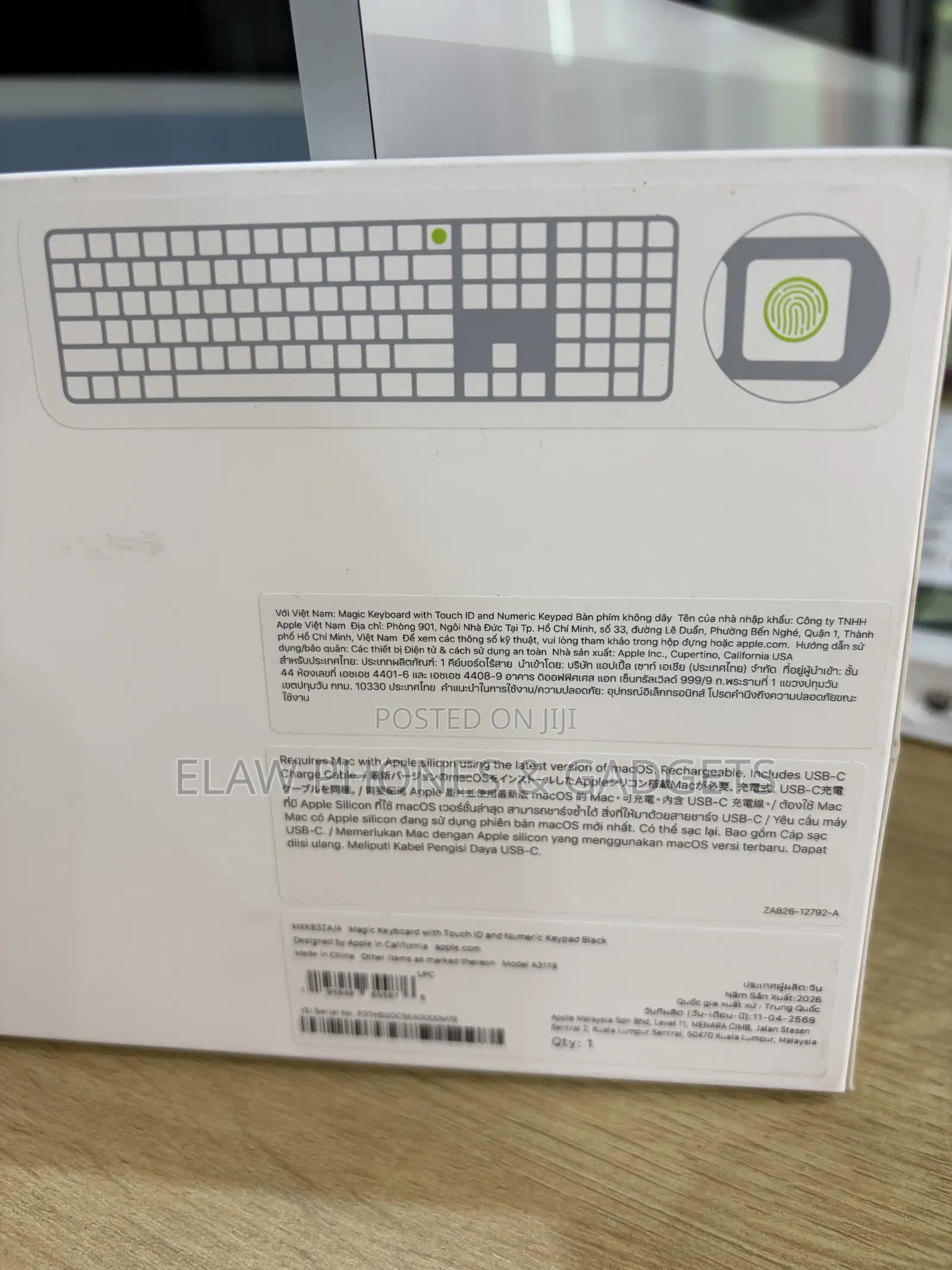 Mxk83 Magic Keyboard With Numeric, Type-C, Touch Id || Black ||